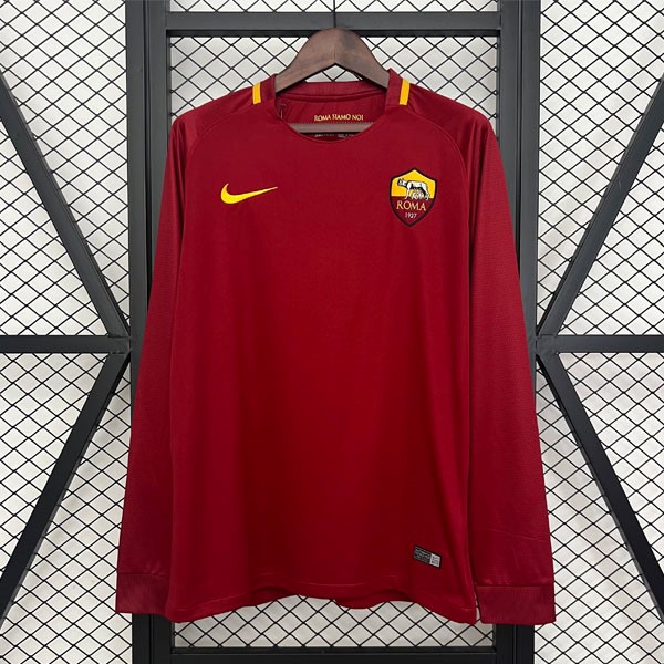Tailandia Camiseta Roma 1ª ML Retro 2017-2018